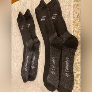 New Columbia Moisture Control Crew Socks Women’s 7-9 Black 2 Pair $10